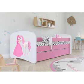 Dětská postel se zábranou Ourbaby - Princezna s koníkem, Ourbaby