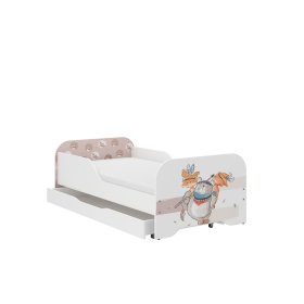 Dětská postel MIKI 160 x 80 cm - Medvěd a lišky, Wooden Toys
