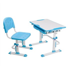 Dětský psací stůl + židle Cubby Lupin - modrý, Fun-desk