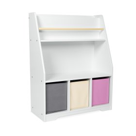 Montessori knihovna Dusty Pink - bílá, FUJIAN GODEA