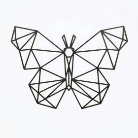 Dřevěný geometrický obraz - Motýl - různé barvy