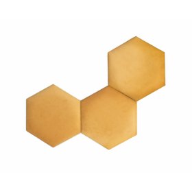 Čalouněný panel Hexagon - medový, MIRAS
