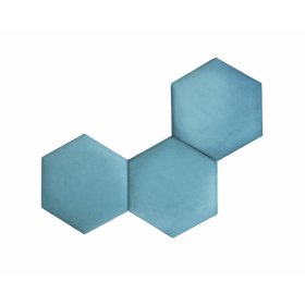 Čalouněný panel Hexagon - Smaragdový