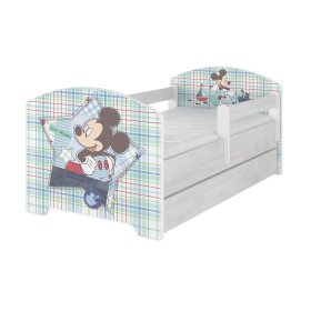 Dětská postel se zábranou - Mickey Mouse - dekor norská borovice, BabyBoo, Mickey Mouse
