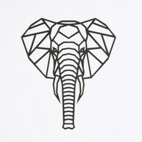 Dřevěný geometrický obraz - Slon - různé barvy, Elka Design