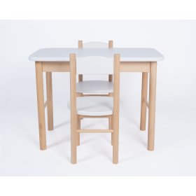 Set stolečku a židliček Simple - bílý, Drewnopol