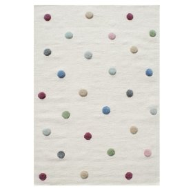 Dětský koberec s puntíky - krémový