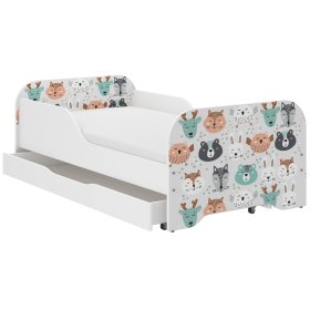 Dětská postel MIKI 160 x 80 cm - Zvířátka, Wooden Toys