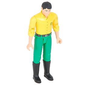 Bruder BWORLD Figurka John Deere žluté triko, zelené kalhoty, Bruder