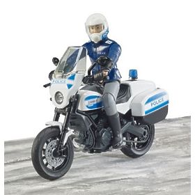 Bruder BWORLD policejní motocykl Ducati Scrambler s jezdcem