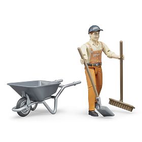 Bruder BWORLD Set komunal s figurkou, Bruder