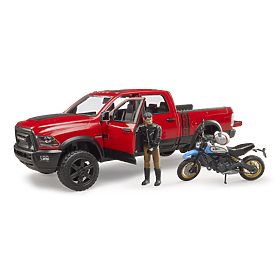 Bruder Terénní auto RAM s motocyklem, Bruder