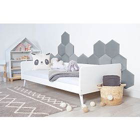 Čalouněný panel Hexagon - šedý 