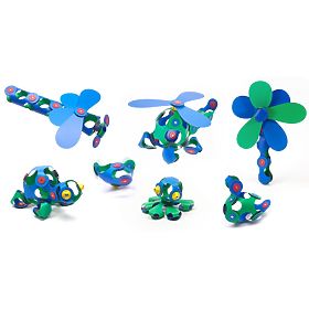 Clixo magnetické kostky Crew pack, Zeleno-Modré