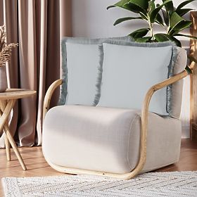 Dekorační povlak na polštář CLEAR šedý s potiskem boho velvet 45x45 ameliahome