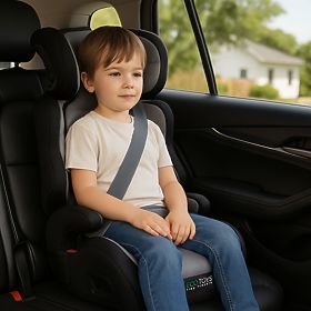 Dětská autosedačka 2v1 podložka i-SIZE výška 100-150 cm držák na nápoje ECOTOYS
