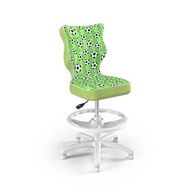 Dětská ergonomická židle k psacímu stolu upravená na výšku 119-142 cm - fotbalové míče