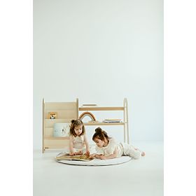 Dětská knihovna SLIM S - bílá, baby wood