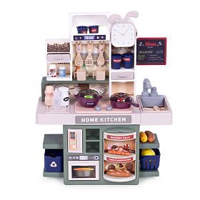 Dětská kuchyňka zvuky LED generátor páry 35 doplňků