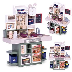 Dětská kuchyňka zvuky LED generátor páry 35 doplňků