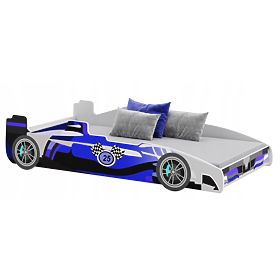 Dětská postel FORMULA modrá 160 x 80 cm