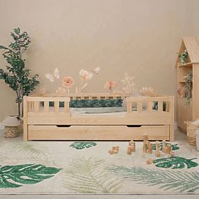 Dětská postel Montessori Ourbaby Meadow Plus Duo - přírodní, Ourbaby®