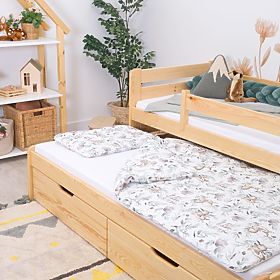 Dětská postel s přistýlkou Praktik Modern - přírodní, Ourbaby®
