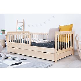 Dětská postel se zábranou TEDDY - přírodní