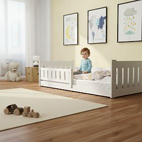 Dětská postel Tom - bílá, nízká, BANABY