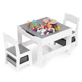 Dětská sada nábytku stůl + 2 židle s tabulí ECOTOYS