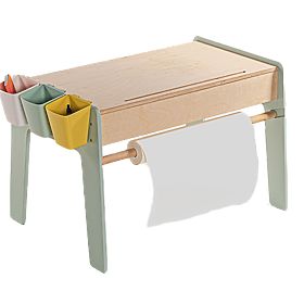 Dětská sada stůl a dvě židle s doplňky - mátová, Ourbaby®