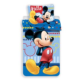 Dětské povlečení Mickey 'Hello' 140x200 cm + 70x90 cm, Mickey Mouse