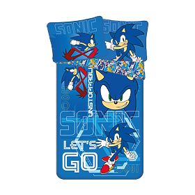 Dětské povlečení Sonic 'Let´s go' 140x200 cm + 70x90 cm