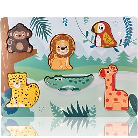 Dotyková skládačka 3D Zvířata ze safari