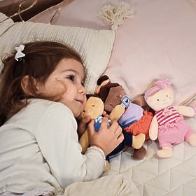 Doudou Jolijou Panenka 18 cm modrá, Doudou Jolijou Paris