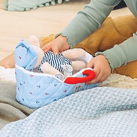 Doudou Jolijou Panenka v modré přenášecí tašce 20 cm, Doudou Jolijou Paris