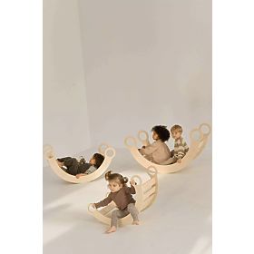 Dřevěná houpačka Montessori S - přírodní