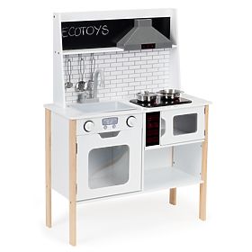 Dřevěná kuchyňka pro děti + zvuky a světélka ECOTOYS