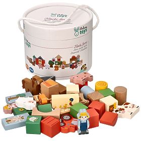Dřevěné kostky - Dobrodružství na farmě, AdamToys