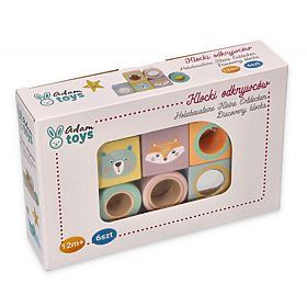 Dřevěné kostky pro malé objevitele do ruky, AdamToys