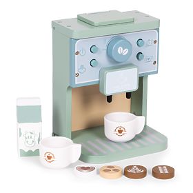 Dřevěný dětský kávovar baristická sada 8 kusů ECOTOYS, EcoToys