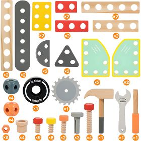 Dřevěný dětský pracovní stůl ECOTOYS, EcoToys