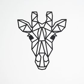 Dřevěný geometrický obraz - Žirafa - různé barvy