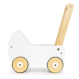 Dřevěný kočárek pro panenky chodítko ECOTOYS