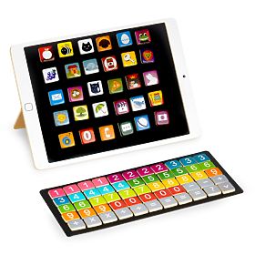Dřevěný vzdělávací tablet magnetická tabule křídová ECOTOYS