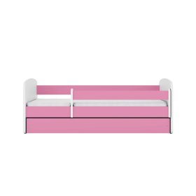 Dětská postel se zábranou Ourbaby - růžovo-bílá