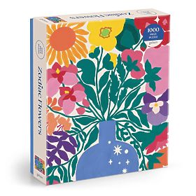 Galison Puzzle Květiny zvěrokruhu 1000 dílků