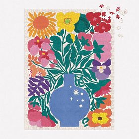 Galison Puzzle Květiny zvěrokruhu 1000 dílků