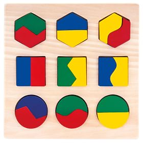 Geometrické puzzle TVARY A BARVY, Bino