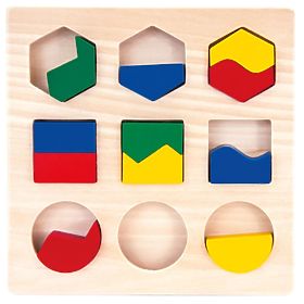 Geometrické puzzle TVARY A BARVY, Bino